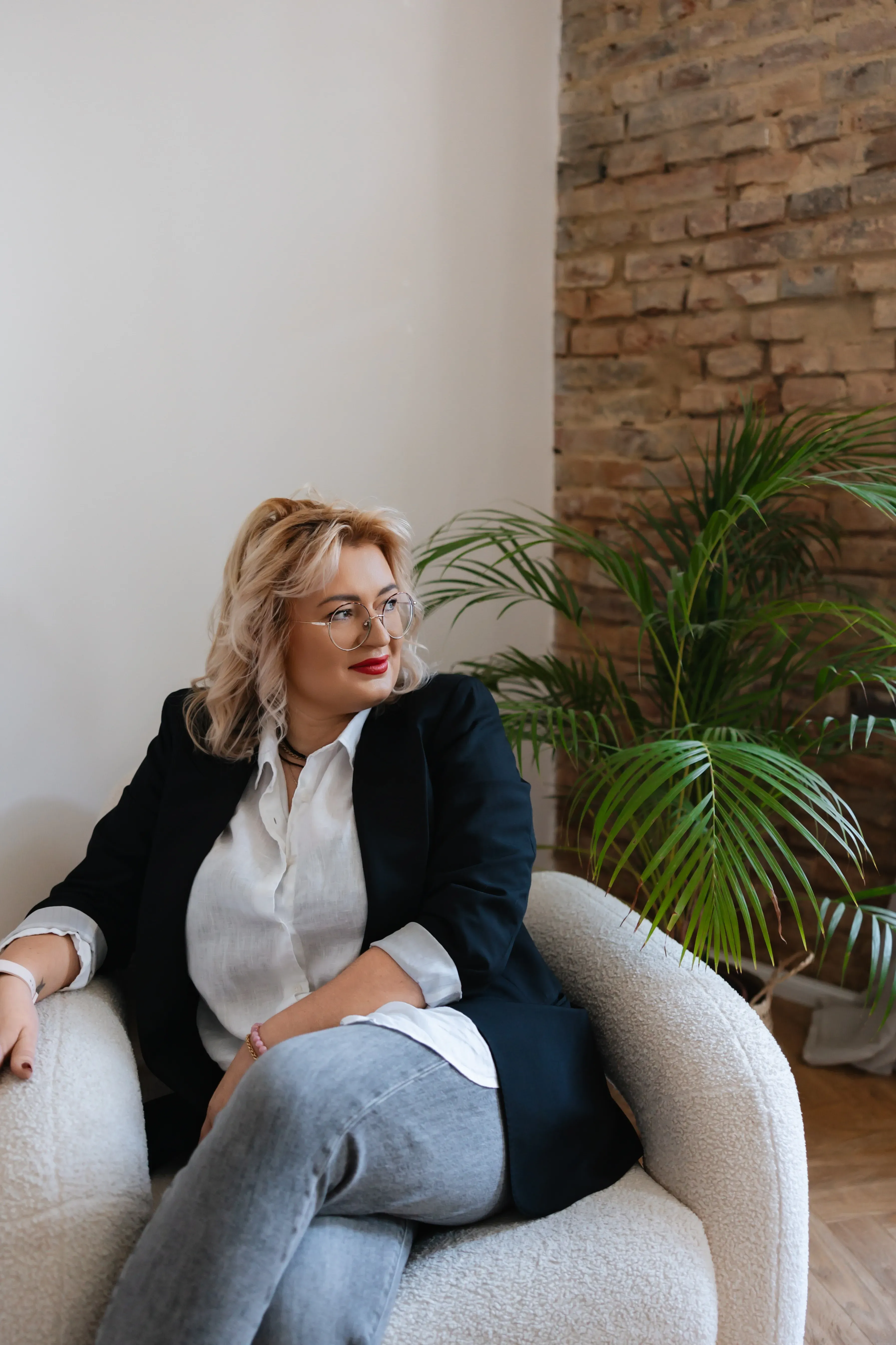 Dominika Gaweł podczas pracy