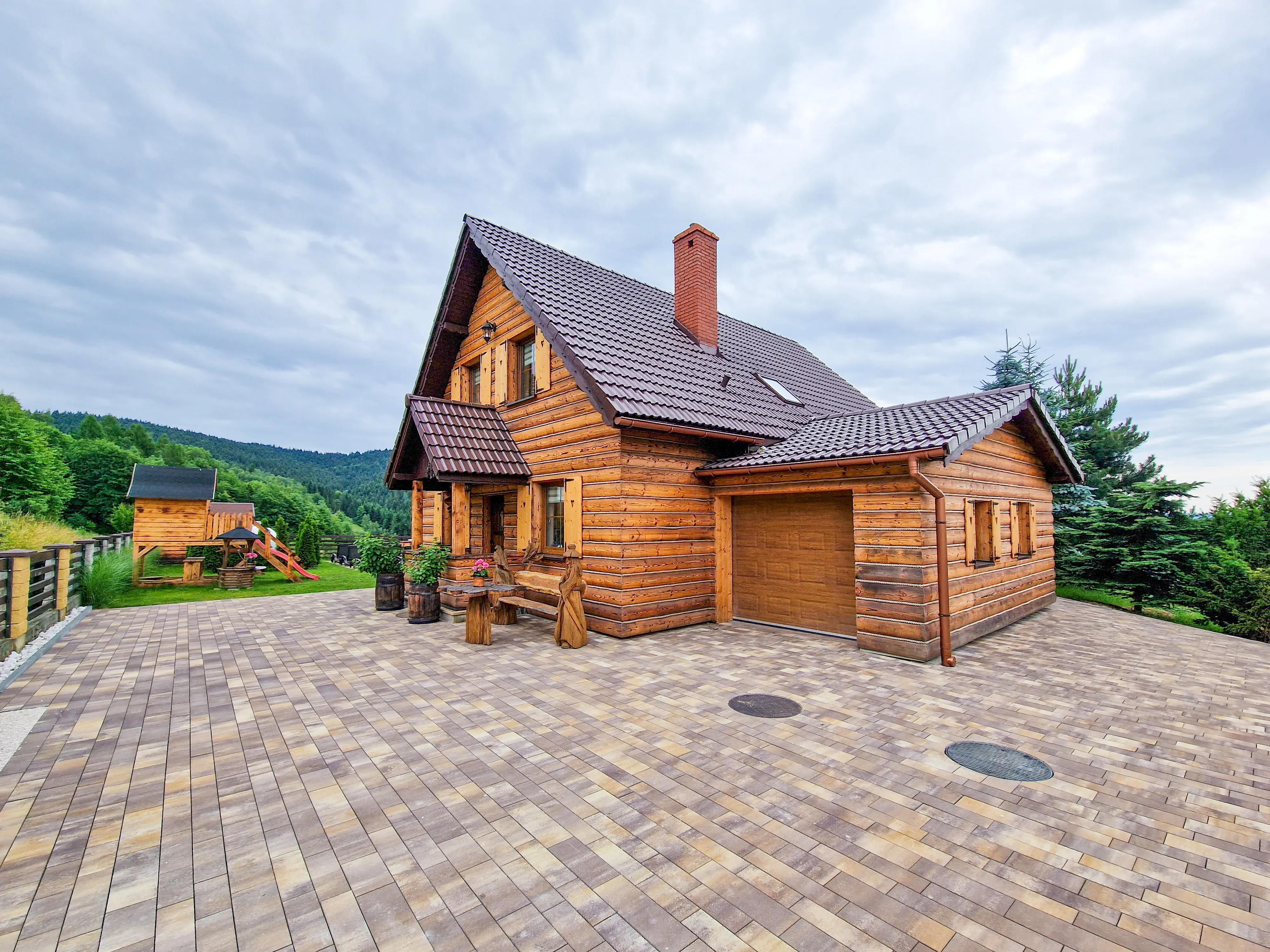 Działka zabudowana (np. dom)